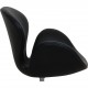 Arne Jacobsen Swan chair with Height-adjustment in black leather