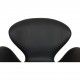 Arne Jacobsen Swan chair with Height-adjustment in black leather