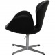 Arne Jacobsen Swan chair with Height-adjustment in black leather