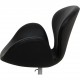 Arne Jacobsen Swan chair with Height-adjustment in black leather