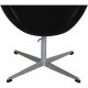 Arne Jacobsen Swan chair with Height-adjustment in black leather