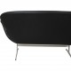 Arne Jacobsen Svane sofa i sort Aura læder