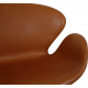 Arne Jacobsen Swan sofa in cognac leather