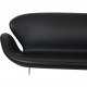 Arne Jacobsen Swan sofa in black Essential leather