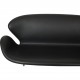 Arne Jacobsen Swan sofa in black Essential leather