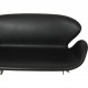 Arne Jacobsen Swan sofa in black Essential leather