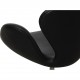 Arne Jacobsen vintage Swan chair in black leather