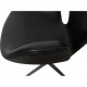 Arne Jacobsen vintage Swan chair in black leather