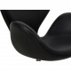 Arne Jacobsen vintage Swan chair in black leather