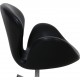 Arne Jacobsen vintage Swan chair in black leather