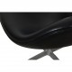 Arne Jacobsen vintage Swan chair in black leather