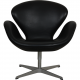 Arne Jacobsen Swan chair in black Aura leather