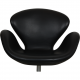 Arne Jacobsen Swan chair in black Aura leather