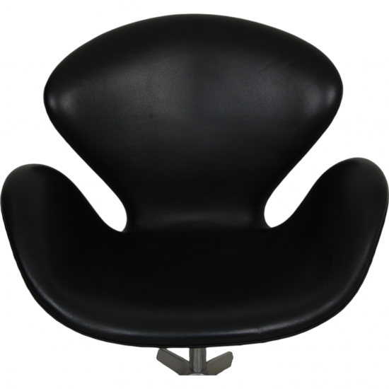 Arne Jacobsen Swan chair in black Aura leather