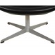 Arne Jacobsen Swan chair low model in black leather