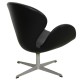 Arne Jacobsen Swan chair low model in black leather