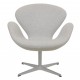 Arne Jacobsen Swan chair in grey Divina Melange fabric