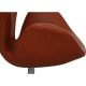 Arne Jacobsen Swan chair in cognac Aura leather