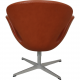 Arne Jacobsen Swan chair in cognac Aura leather