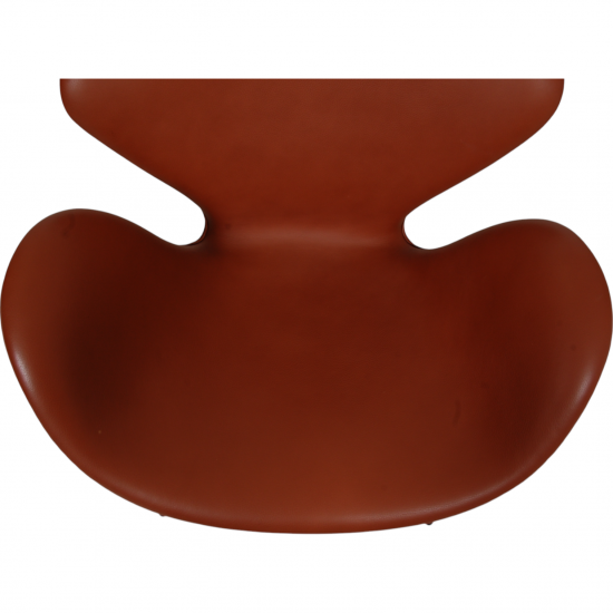 Arne Jacobsen Swan chair in cognac Aura leather