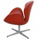 Arne Jacobsen Swan chair in red Aura leather