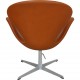 Arne Jacobsen Vintage swan chair reupholstered in Walnut aniline leather