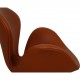 Arne Jacobsen Vintage swan chair reupholstered in Walnut aniline leather