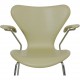 Arne Jacobsen Seven armchair reupholstered in green Paloma leather