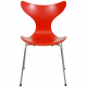 Set orange Arne Jacobsen Lilly chairs (6)