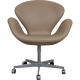 Arne Jacobsen Swan office chair in beige leather