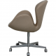 Arne Jacobsen Swan office chair in beige leather