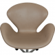 Arne Jacobsen Swan office chair in beige leather