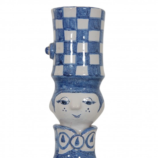 Bjørn Wiinblad ceramic figurine. "winter" in blue "The Seasons"