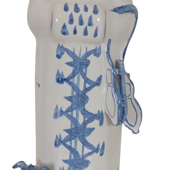 Bjørn Wiinblad ceramic figurine. "winter" in blue "The Seasons"