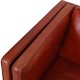 Børge Mogensen 2.seater 2332 sofa in indian red aniline leather