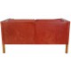 Børge Mogensen 2.seater 2332 sofa in indian red aniline leather