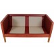 Børge Mogensen 2.seater 2332 sofa in indian red aniline leather