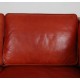 Børge Mogensen 2.seater 2332 sofa in indian red aniline leather