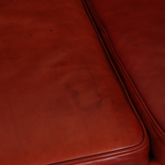 Børge Mogensen 2.seater 2332 sofa in indian red aniline leather