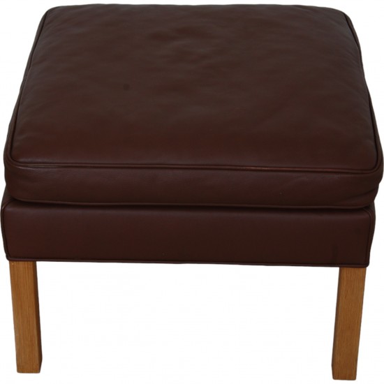 Børge Mogensen 2202 stool in brown leather