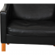 Børge Mogensen 2204 Wingchair in black leather