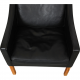 Børge Mogensen 2204 Wingchair in black leather