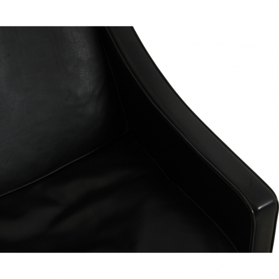 Børge Mogensen 2204 Wingchair in black leather