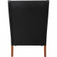 Børge Mogensen 2204 Wingchair in black leather