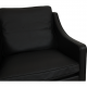 Børge Mogensen 2207 armchair reupholstered in black bizon leather