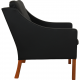 Børge Mogensen 2207 armchair reupholstered in black bizon leather