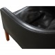 Børge Mogensen 2207 lounge chair upholstered in black leather