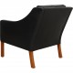 Børge Mogensen 2207 lounge chair upholstered in black leather