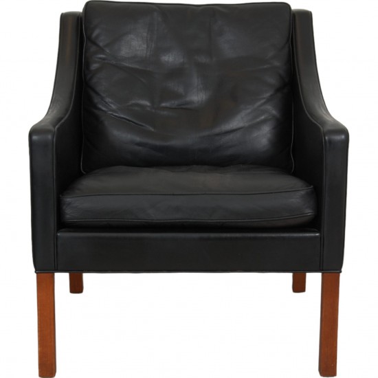 Børge Mogensen 2207 lounge chair in black leather