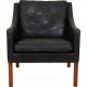 Børge Mogensen 2207 lounge chair in black leather